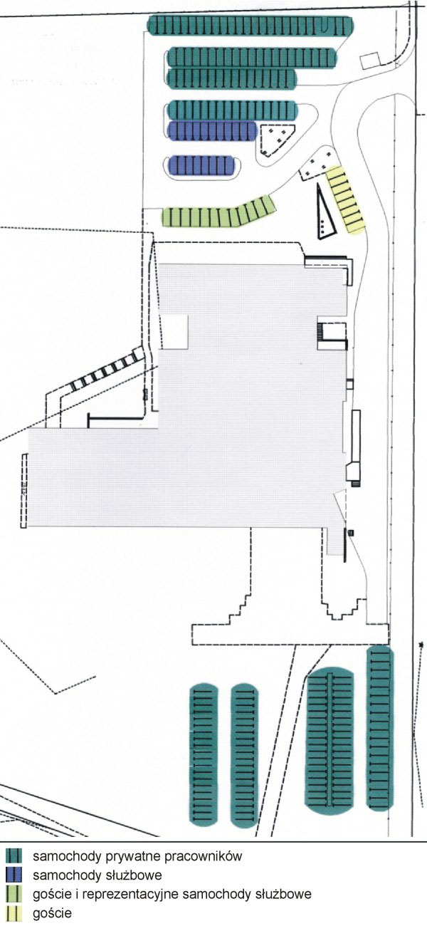 Mapa miejsc parkingowych